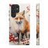 Christmas Fox in a Wreath of Red Berries - Impact Resistant Phone Case Samsung Galaxy S22 Ultra Glossy